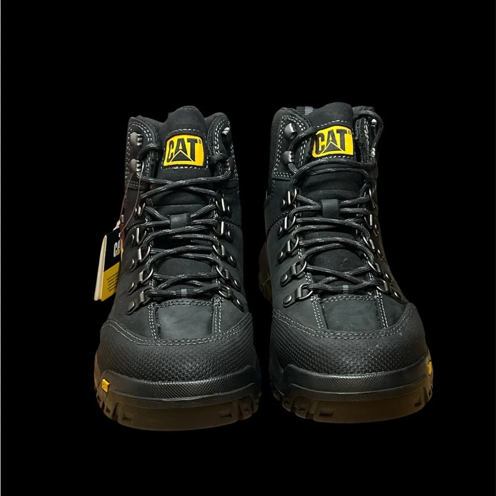 Size 7 - CAT Threshold Men's Waterproof Steel Toe Work Boot - Black